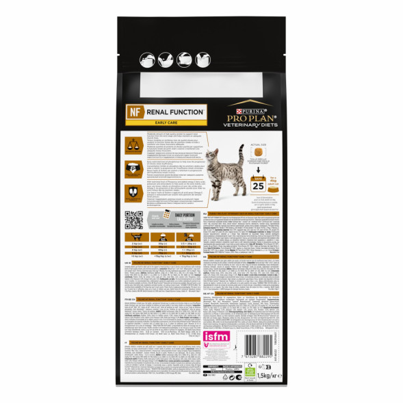 PURINA PRO PLAN Veterinary Diets NF Renal Function Early care (Начальная стадия) сухой корм для взрослых кошек при хронической почечной недостаточности - 1,5 кг