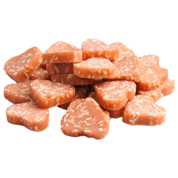 Лакомство Wanpy Cat для кошек «сердечки» из курицы с треской 80 г