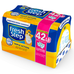 Fresh Step Triple Action Clumping Scented комкующийся глиняный наполнитель для кошачьего туалета, с активированным углем - 42 л (19,1 кг - 4,8 кг x 4 шт)