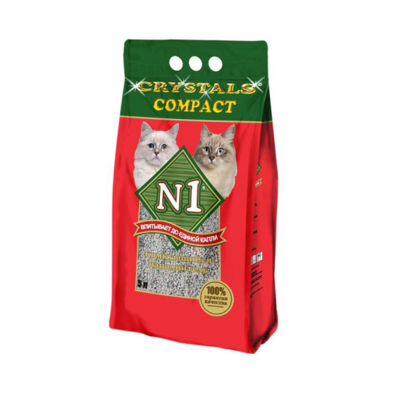 Наполнитель N1 Compact комкующийся для кошачьего туалета 5 л