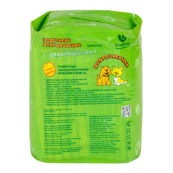 Доброзверики Сухие лапки подстилки впитывающие для животных с суперабсорбентом 60х40 см, 12 шт