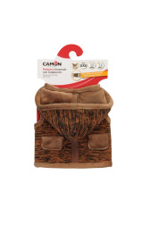 Camon шлейка для собак с капюшоном зимняя коричневая, размер XXS