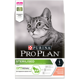 Сухой корм для кошек Pro Plan Sterilised для стерилизованных кошек с лососем 3 кг