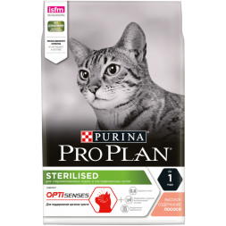 Сухой корм для кошек Pro Plan Sterilised для стерилизованных кошек с лососем 3 кг