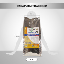 Necon Atletic Dog Al Pesce Mantenimento сухой корм для взрослых собак средних и крупных пород с нормальным уровнем активности, с белой рыбой и рисом - 15 кг