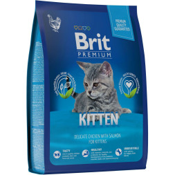 Brit Premium Cat Kitten сухой корм для котят с курицей и лососем - 400 г