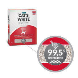 Cats White Box Premium Natural комкующийся наполнитель для кошачьего туалета натуральный без ароматизатора - 6 л