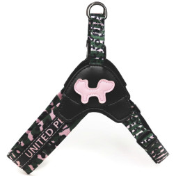 United Pets Complete me шлейка для собак, S 42 x 44-58 см, розовый камуфляж