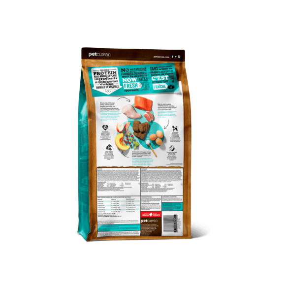 NOW Fresh Grain Free 27/13 сухой беззерновой корм для взрослых собак крупных пород, с индейкой, уткой и овощами - 11,34 кг