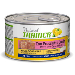 Trainer Natural Small and Toy Adult влажный корм для взрослых собак мелких и миниатюрных пород с сыровяленой ветчиной и рисом - 150 г (24 шт в уп)
