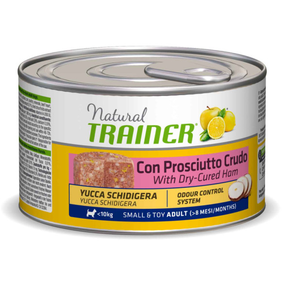 Trainer Natural Small and Toy Adult влажный корм для взрослых собак мелких и миниатюрных пород с сыровяленой ветчиной и рисом - 150 г (24 шт в уп)