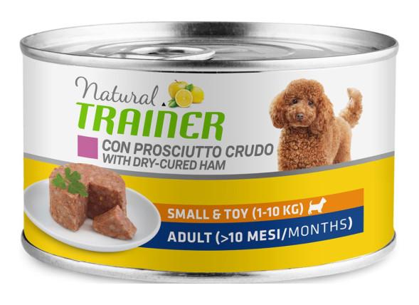 Trainer Natural Small and Toy Adult влажный корм для взрослых собак мелких и миниатюрных пород с сыровяленой ветчиной и рисом - 150 г (24 шт в уп)