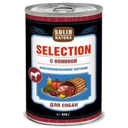 Solid Natura Selection влажный корм для собак с кониной в консервах - 970 г х 6 шт