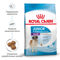 Royal Canin Giant Junior сухой корм для молодых собак гигантских пород с курицей - 15 кг