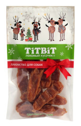 Titbit Новогодняя коллекция лакомство для собак Дольки из индейки - 70 г