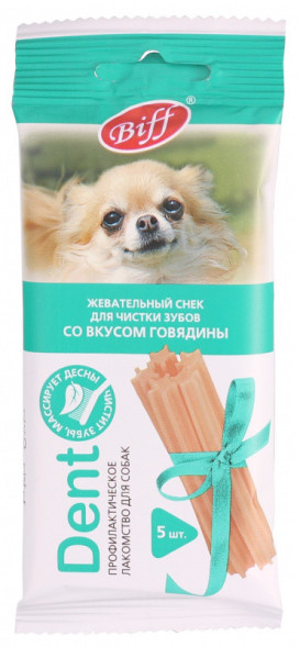 TiTBiT Dent жевательный снек для мелких собак со вкусом говядины - 35 г