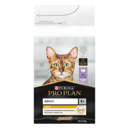 Pro Plan Cat Adult Light сухой низкокалорийный корм для взрослых кошек с избыточным весом и склонностью к полноте с индейкой - 1,5 кг