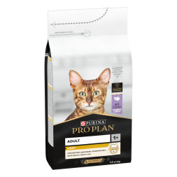 Pro Plan Cat Adult Light сухой низкокалорийный корм для взрослых кошек с избыточным весом и склонностью к полноте с индейкой - 1,5 кг