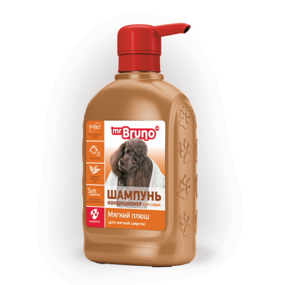 Mr.Bruno Мягкий плюш шампунь для собак с мягкой шерстью - 350 мл