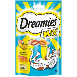 Dreamies лакомство для взрослых кошек с лососем и сыром - 60 г