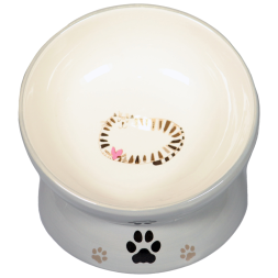 Mr.Kranch миска керамическая для кошек на подставке, 120 мл, серая